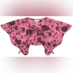 Ganni Pink Floral Detachable Collar